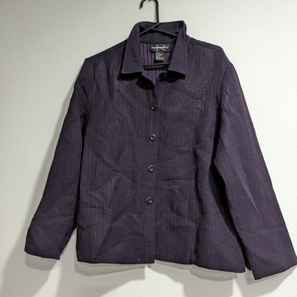 Requirements Button Down Purple Jacket, Women's XL Xtra Large - Picture 1 of 9